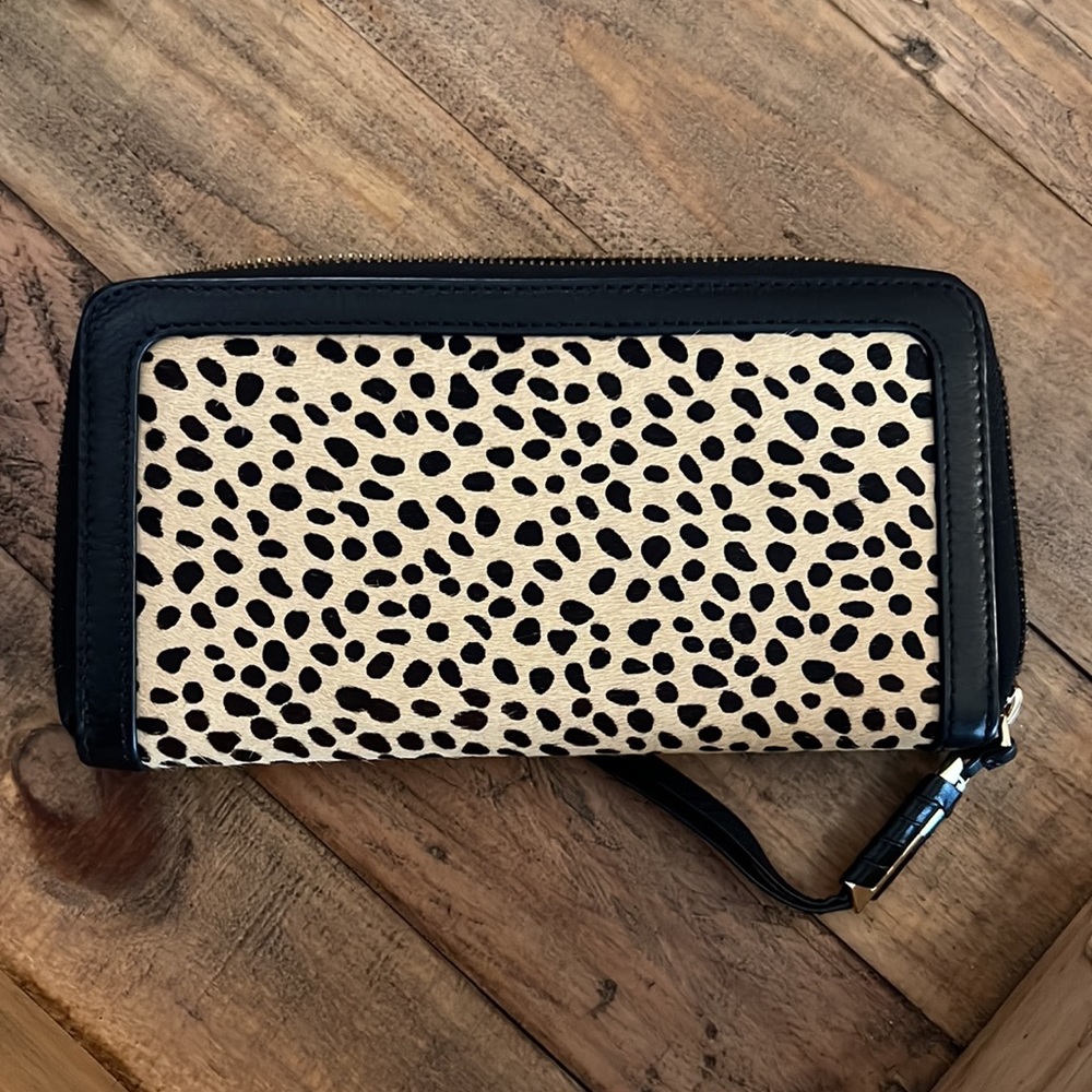 Stella & Dot Covet Calf Hair Leather Wallet